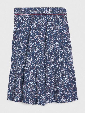 Lány Tommy Hilfiger Floral Szoknya Kék | HU 1853QMA